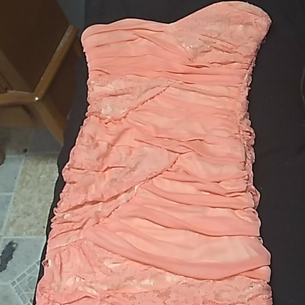 Salmon peach dress